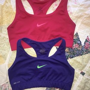 Size M, Nike DriFit Sports Bra Pair